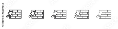 Brickwork icon outline ilustration vector symbol
