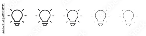 Bulb icon outline ilustration vector symbol