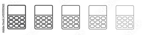 Calculator icon outline ilustration vector symbol