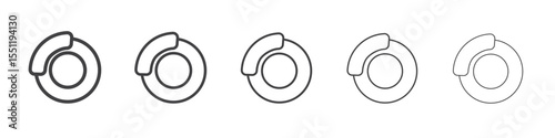 Car brake disk with caliper icon outline ilustration vector symbol
