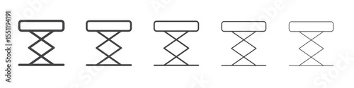 Car lifter icon outline ilustration vector symbol