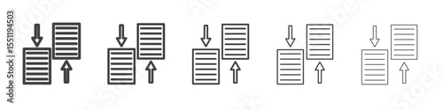 case priority icon outline ilustration vector symbol