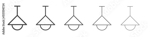 Ceiling lamp icon outline ilustration vector symbol