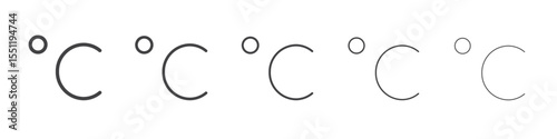 Celcius icon outline ilustration vector symbol
