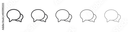 chat icon outline ilustration vector symbol