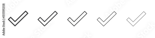 Check icon outline ilustration vector symbol