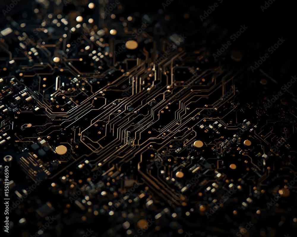 Intricate Circuit Board Design Microscopic View of Technological Innovation Intricate Circuit Board Design Microscopic View of Technological Innovation
