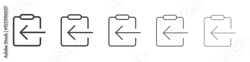 Clipboard copy icon outline ilustration vector symbol