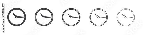 Clock icon outline ilustration vector symbol