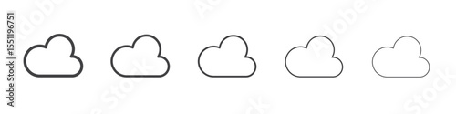 Cloud icon outline ilustration vector symbol