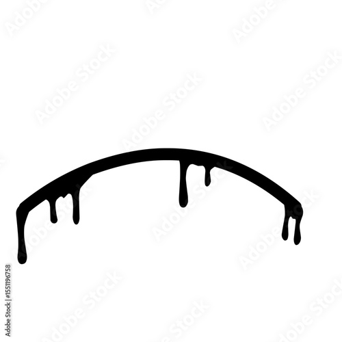 Curve Line Stroke With Drips 
