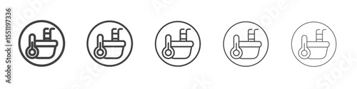 Cold plunge icon outline ilustration vector symbol