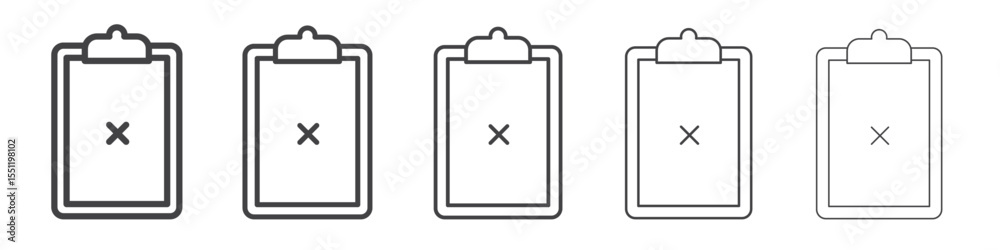 Contract cancel icon outline ilustration vector symbol Contract cancel icon outline ilustration vector symbol
