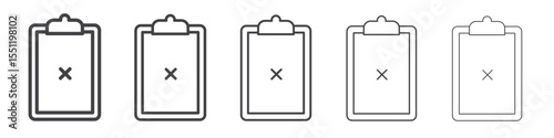 Contract cancel icon outline ilustration vector symbol
