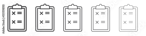Contract deny icon outline ilustration vector symbol