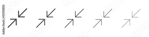 Contract icon outline ilustration vector symbol