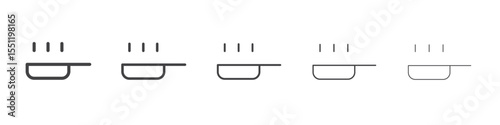 Cooking pan icon outline ilustration vector symbol