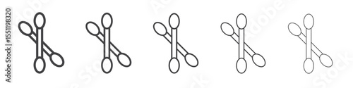 Cotton buds icon outline ilustration vector symbol