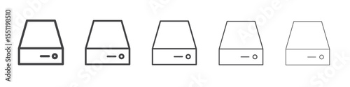 CPU icon outline ilustration vector symbol