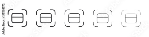 Credit card icon outline ilustration vector symbol