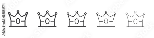 Crown icon outline ilustration vector symbol