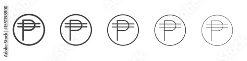 Cuba peso icon outline ilustration vector symbol