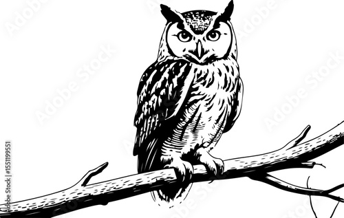 owl on branch