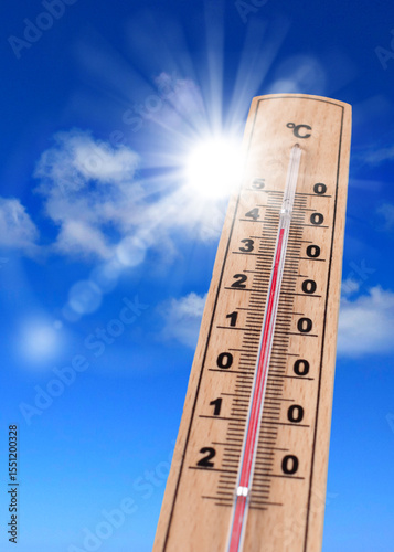 Blistering Heatwave: Thermometer Peaks Under Fiery Sun
