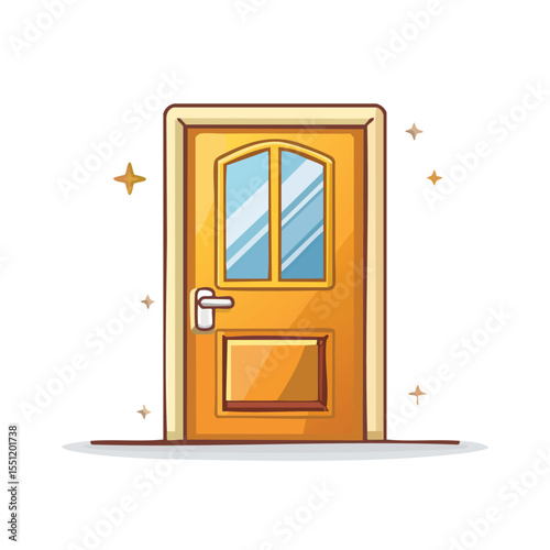 Simple Flat Minimalist Door Icon