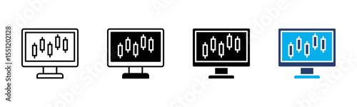 Trading icon sheet multiple style collection