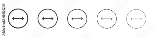 Diameter icon outline ilustration vector symbol