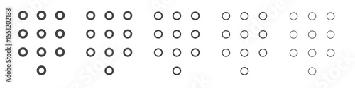 Dialing keypad icon outline ilustration vector symbol