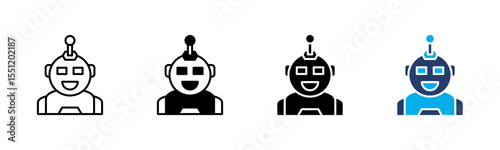 Robotics icon sheet multiple style collection