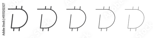 Digibyte icon outline ilustration vector symbol