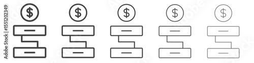 Digital Currency icon outline ilustration vector symbol