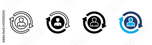 Interactivity icon sheet multiple style collection