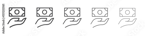 Donation icon outline ilustration vector symbol