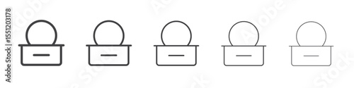 Donation icon outline ilustration vector symbol