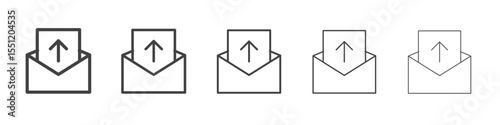 email or mail send icon outline ilustration vector symbol