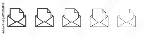Envelope icon outline ilustration vector symbol