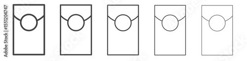 Envelope icon outline ilustration vector symbol