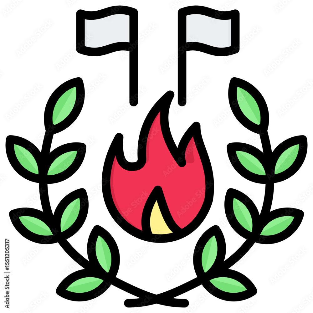 Obraz premium Purpose Flame Icon