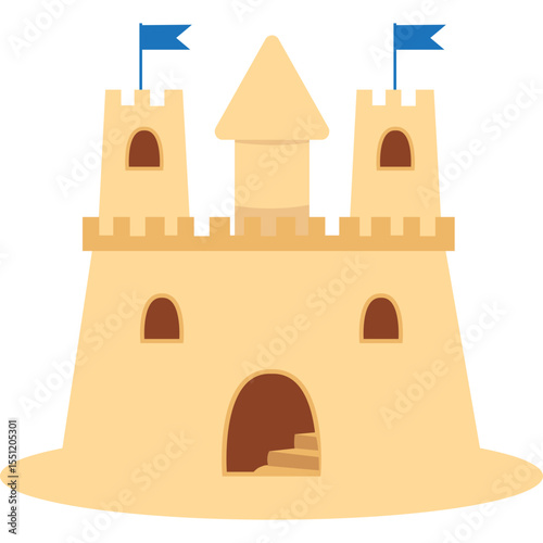 Flat Sand Castle