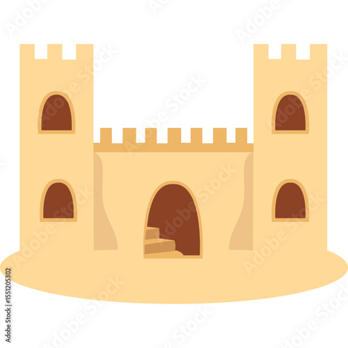 Flat Sand Castle