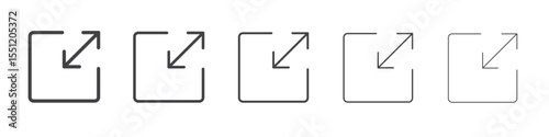 Expand icon outline ilustration vector symbol