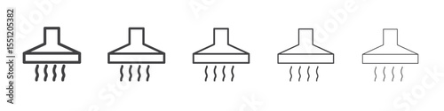 Extractor Hood icon outline ilustration vector symbol