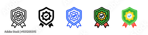 Quality Assurance Icon Collection With Multiple Styles