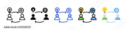 Consultation Icon Collection With Multiple Styles