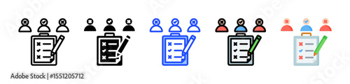 Survey Icon Collection With Multiple Styles