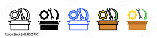 Spare Parts Icon Collection With Multiple Styles